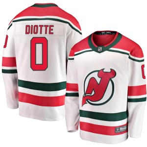 New Jersey Devils Mikael Diotte Official White Fanatics Branded Breakaway Adult Alternate NHL Hockey Jersey