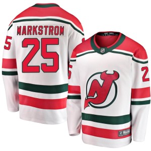 New Jersey Devils Jacob Markstrom Official White Fanatics Branded Breakaway Adult Alternate NHL Hockey Jersey