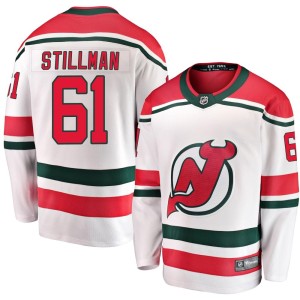 New Jersey Devils Chase Stillman Official White Fanatics Branded Breakaway Adult Alternate NHL Hockey Jersey