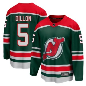 New Jersey Devils Brenden Dillon Official Green Fanatics Branded Breakaway Youth 2020/21 Special Edition NHL Hockey Jersey