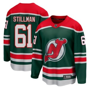 New Jersey Devils Chase Stillman Official Green Fanatics Branded Breakaway Youth 2020/21 Special Edition NHL Hockey Jersey