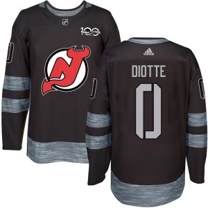 New Jersey Devils Mikael Diotte Official Black Authentic Adult 1917-2017 100th Anniversary NHL Hockey Jersey