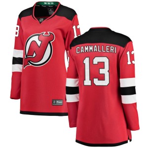 New Jersey Devils Mike Cammalleri Official Red Fanatics Branded Breakaway Women's Home NHL Hockey Jersey