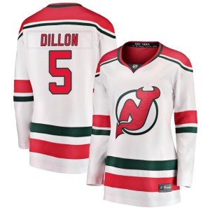 New Jersey Devils Brenden Dillon Official White Fanatics Branded Breakaway Women's Alternate NHL Hockey Jersey