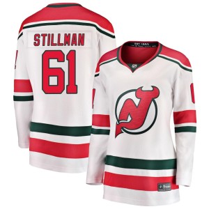 New Jersey Devils Chase Stillman Official White Fanatics Branded Breakaway Women's Alternate NHL Hockey Jersey