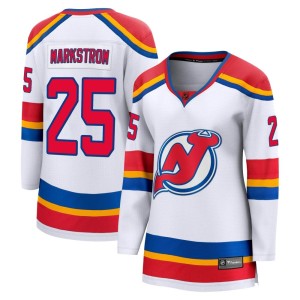 New Jersey Devils Jacob Markstrom Official White Fanatics Branded Breakaway Women's Special Edition 2.0 NHL Hockey Jersey