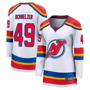 New Jersey Devils Ryan Schmelzer Official White Fanatics Branded Breakaway Women's Special Edition 2.0 NHL Hockey Jersey