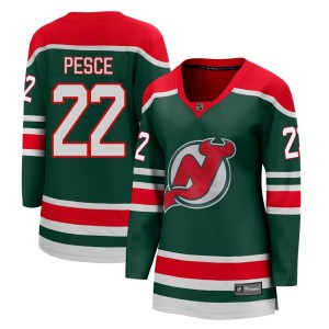 New Jersey Devils Brett Pesce Official Green Fanatics Branded Breakaway Women's 2020/21 Special Edition NHL Hockey Jersey