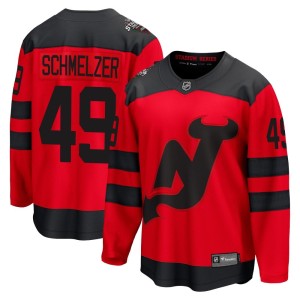 New Jersey Devils Ryan Schmelzer Official Red Fanatics Branded Breakaway Adult 2024 Stadium Series NHL Hockey Jersey