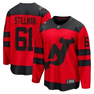 New Jersey Devils Chase Stillman Official Red Fanatics Branded Breakaway Adult 2024 Stadium Series NHL Hockey Jersey