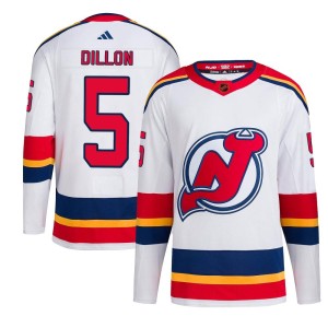 New Jersey Devils Brenden Dillon Official White Adidas Authentic Adult Reverse Retro 2.0 NHL Hockey Jersey