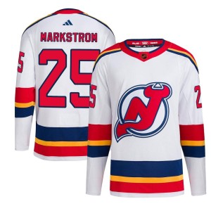 New Jersey Devils Jacob Markstrom Official White Adidas Authentic Adult Reverse Retro 2.0 NHL Hockey Jersey